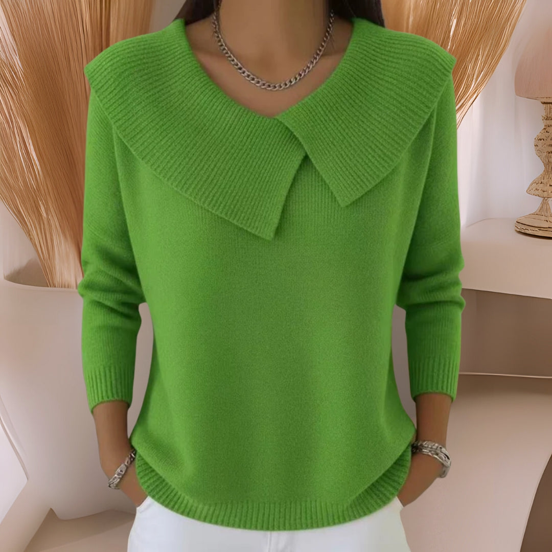 LYDIA | SOFT COLLAR KNIT JUMPER