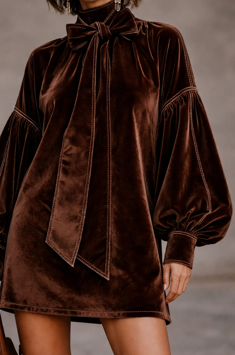 SERENA | ELEGANT VELVET MINI DRESS