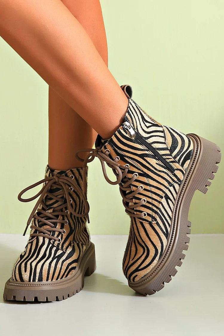  STELLA | BOLD ZEBRA LACE BOOTS