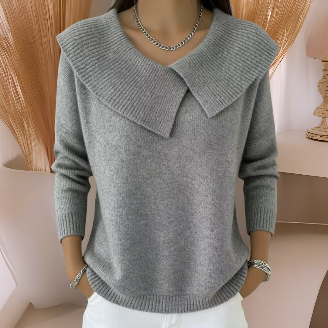 LYDIA | SOFT COLLAR KNIT JUMPER