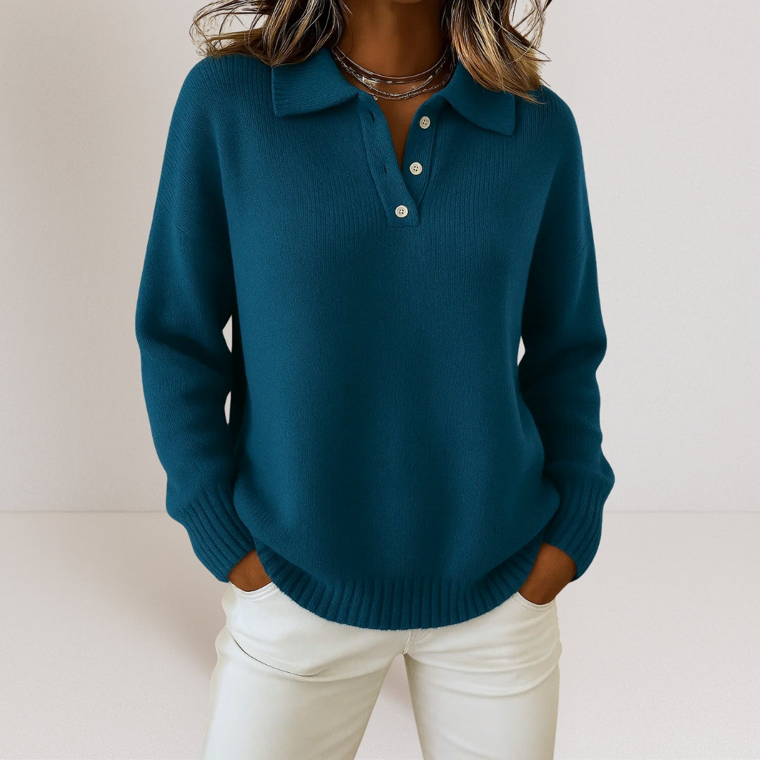 PHOEBE | SOFT COLLARED KNIT JUMPER
