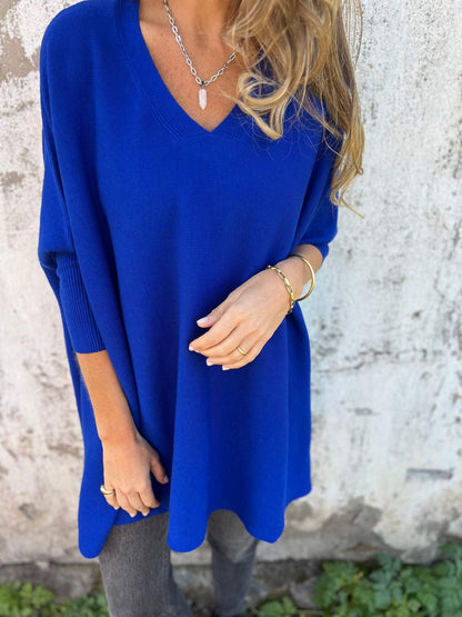 VERA | COMFORTABLE V-NECK LONG-SLEEVE JUMPER