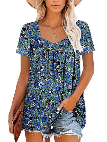 MAVIS | COSY SHORT-SLEEVE PRINTED TOP
