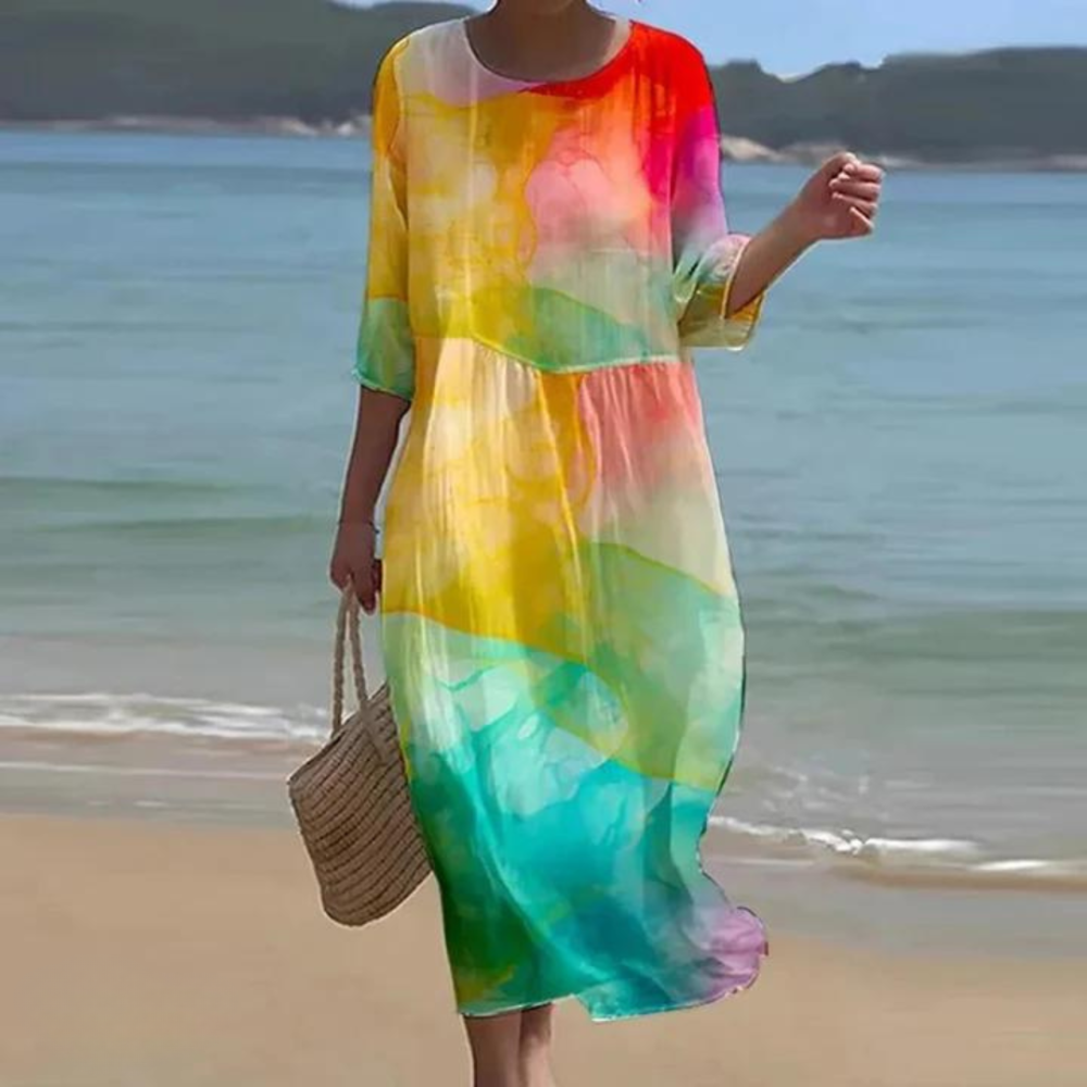 IRENE | ELEGANT DRESS WITH TUMMY COVERAGE