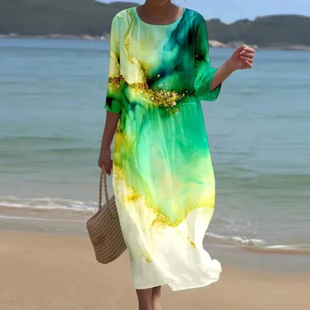 IRENE | ELEGANT DRESS WITH TUMMY COVERAGE