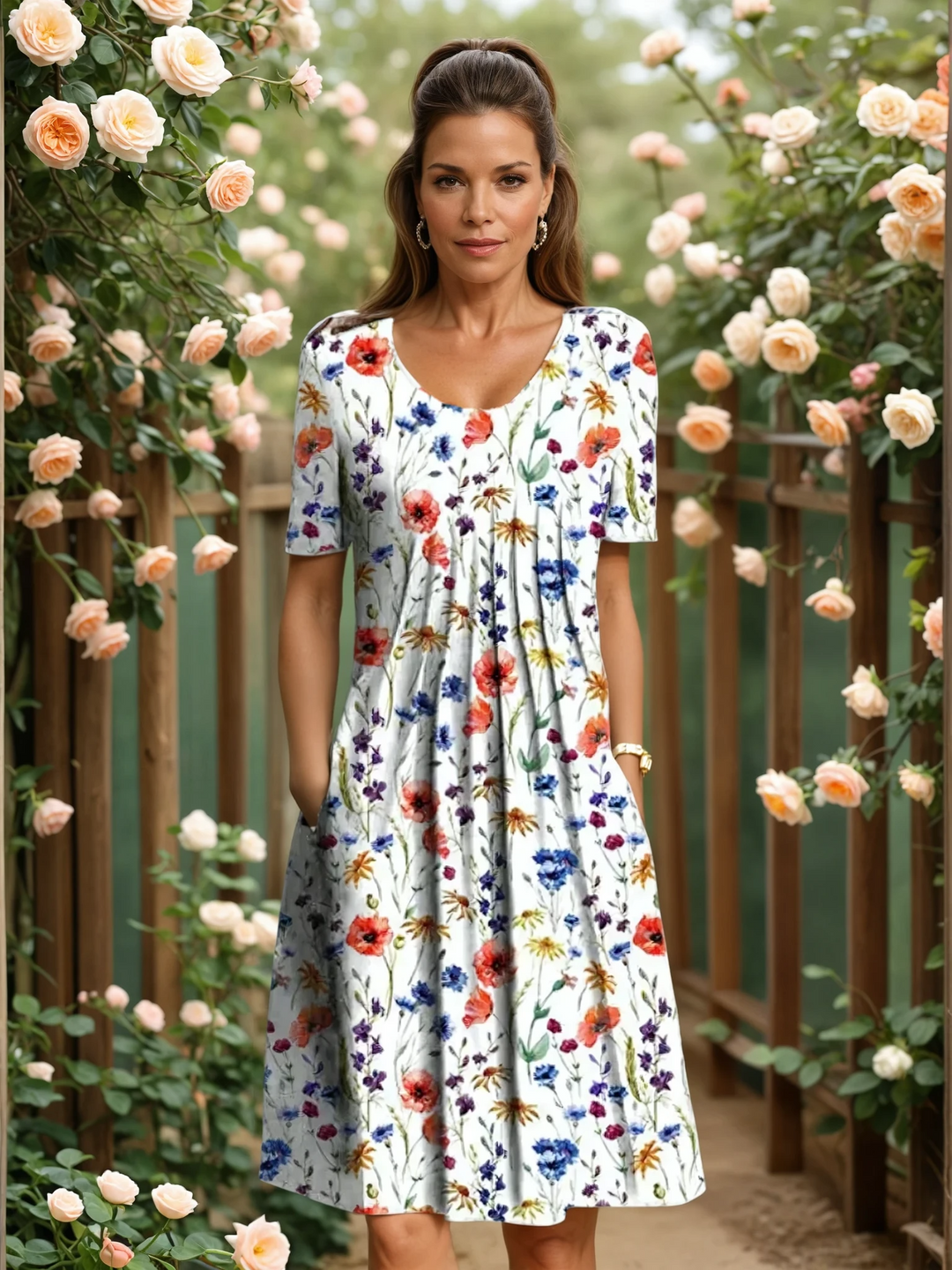 MARIANNE | ELEGANT DRESS WITH TUMMY COVERAGE