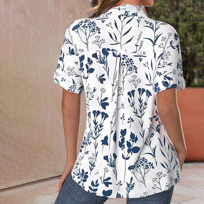 NOREEN | CASUAL LEAF PRINT BLOUSE