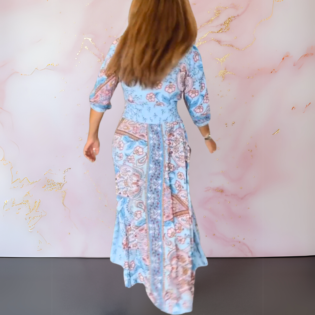 GILLIAN | ELEGANT V-NECK SUMMER DRESS
