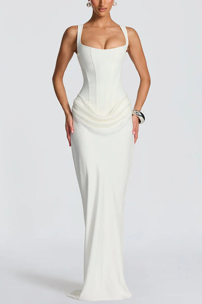 VALENTINA | SQUARE NECK MAXI DRESS