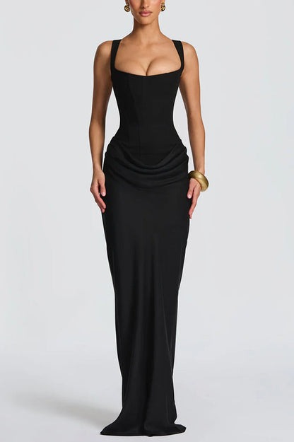 VALENTINA | SQUARE NECK MAXI DRESS