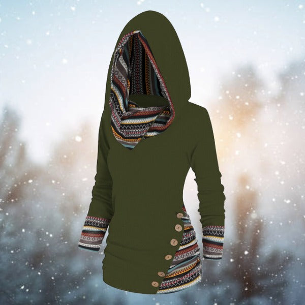 FLORENCE | TRIBAL HOODED PULLOVER