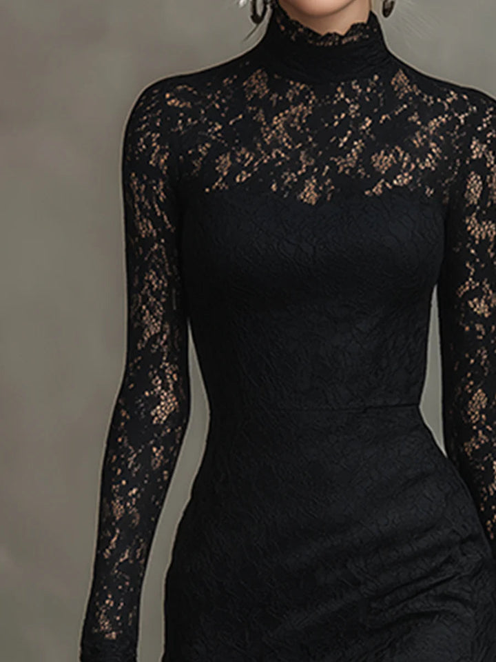 CAMILLA | STRETCH LACE FISHTAIL MAXI DRESS