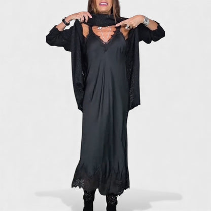 MIREYA | ELEGANT LONG KNIT DRESS