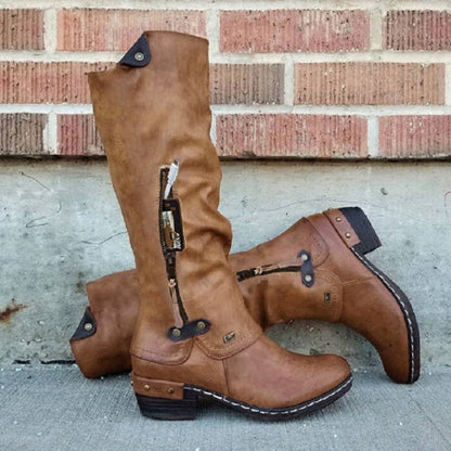DEBORAH | VEGAN LEATHER POCKET BOOTS