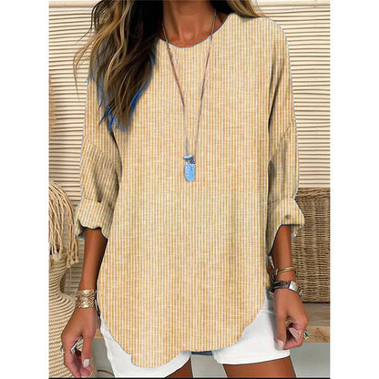REBECCA | STRIPED RELAXED FIT BLOUSE