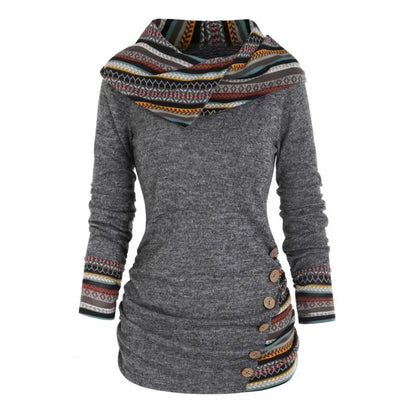 FLORENCE | TRIBAL HOODED PULLOVER