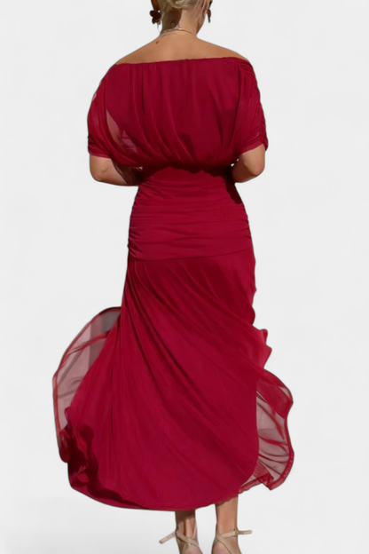 VIVIAN | LONG FLORAL V-NECK DRESS