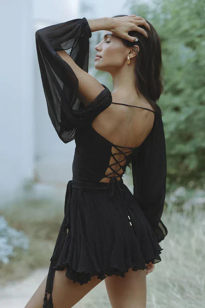 DIANNE | MINI DRESS WITH ELEGANT SLEEVES