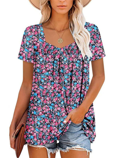MAVIS | COSY SHORT-SLEEVE PRINTED TOP