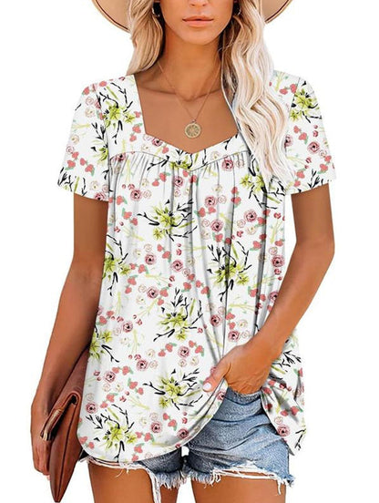 MAVIS | COSY SHORT-SLEEVE PRINTED TOP