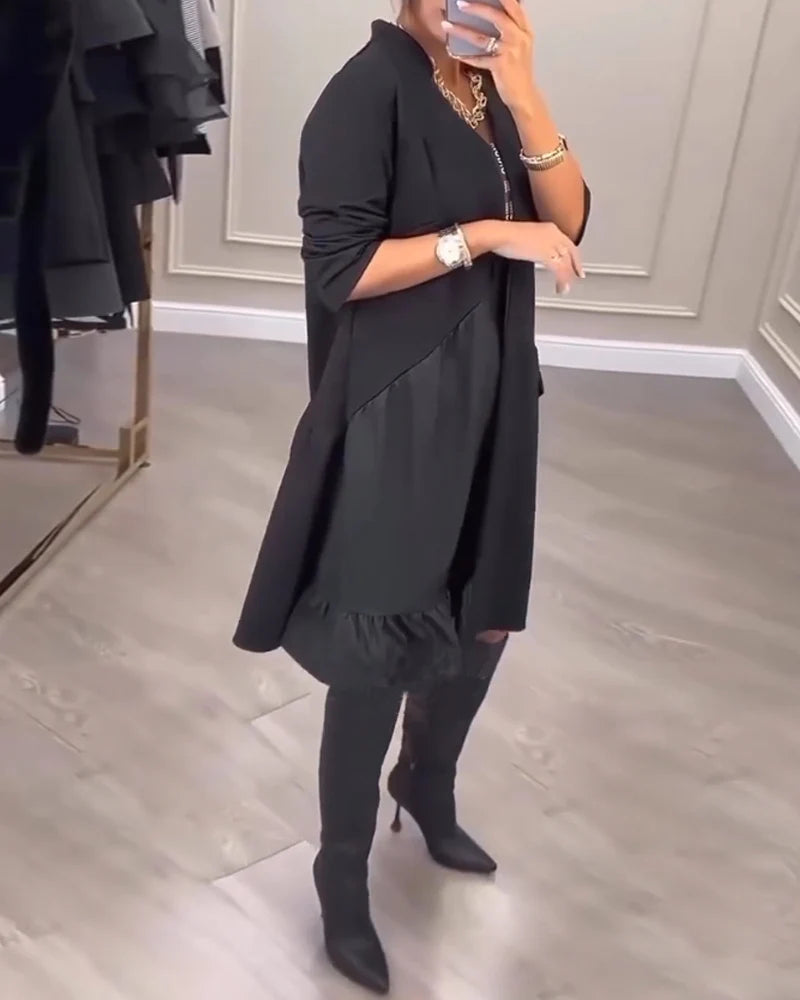 CLARISSA | ARTISTIC V-NECK DRESS