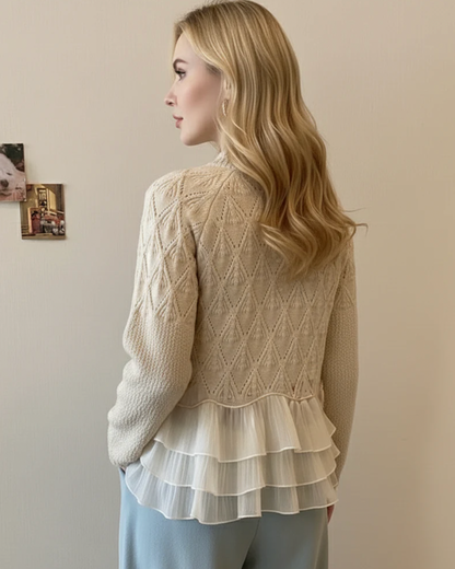 MIRIAM | RUFFLE HEM POINTELLE JUMPER