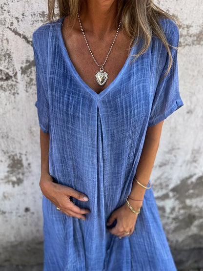 GERALDINE | COMFORTABLE V-NECK DRESS