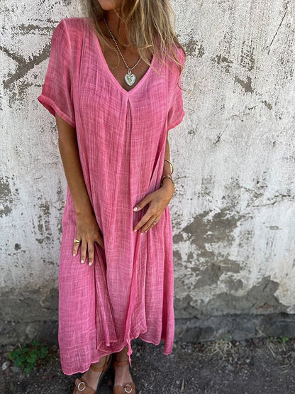 GERALDINE | COMFORTABLE V-NECK DRESS